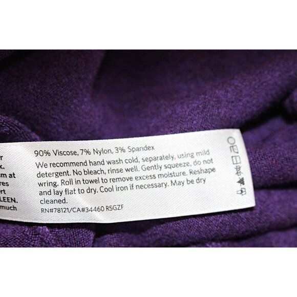 Eileen Fisher - Cozy Viscose Stretch Asymmetric Tunic, African Violet, Sml - Picture 6 of 8